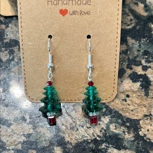 Swarovski Crystal Christmas Tree Earrings